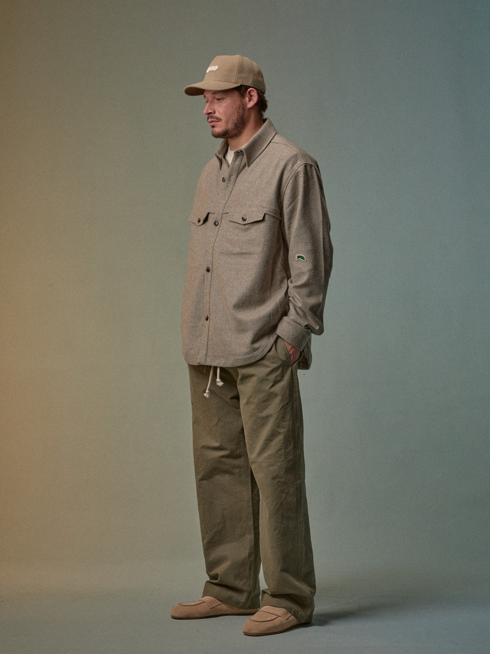 Easy Pants Olive Italian Canvas